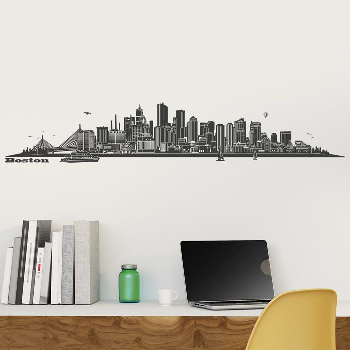 Wandtattoo Skyline Boston