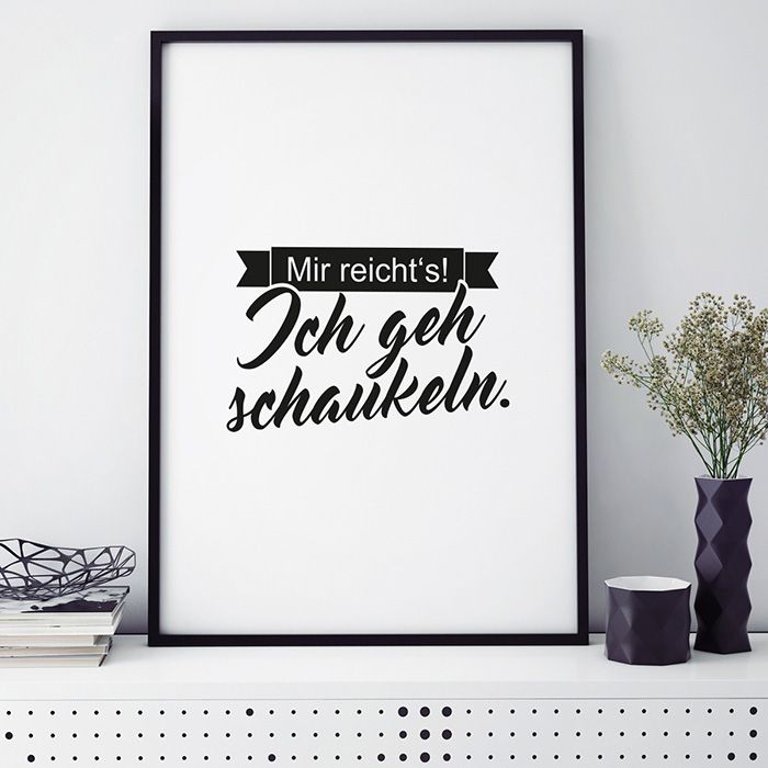 Bild Mir reicht's! Ich geh schaukeln.