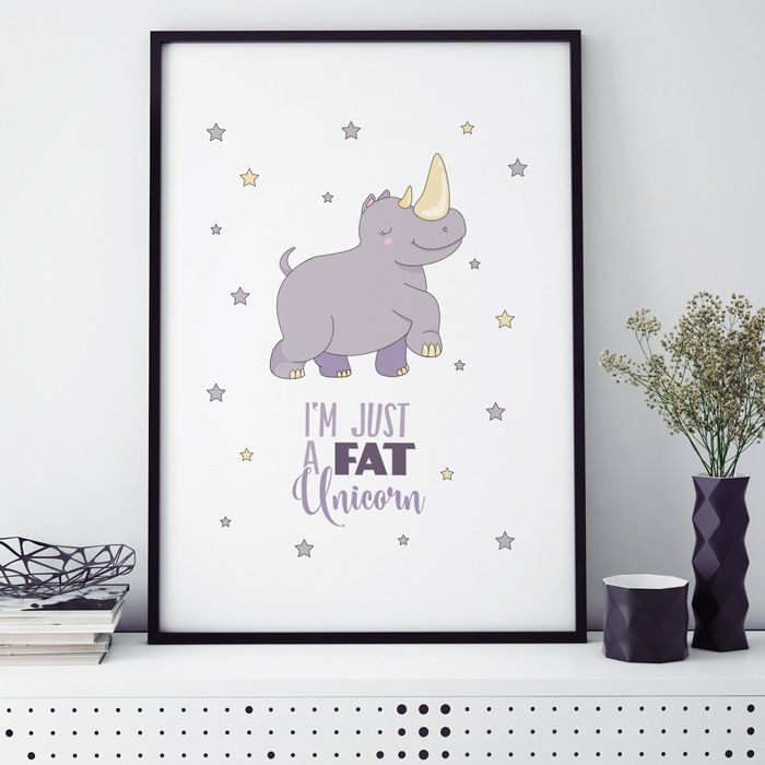  fat unicorn poster