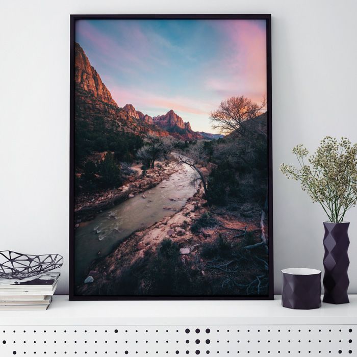 Poster Felsen und Fluss