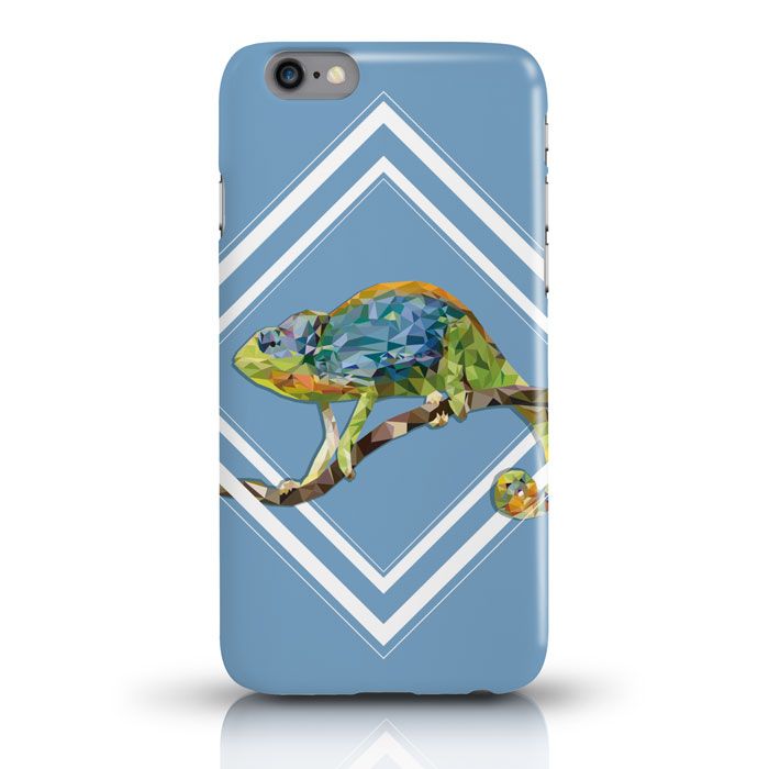 JUNIWORDS Handycase Chamäleon Lowpoly