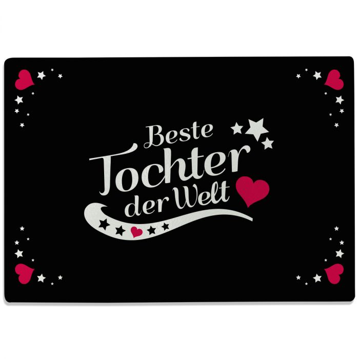Glasschneidebrett Beste Tochter der Welt Motiv 3