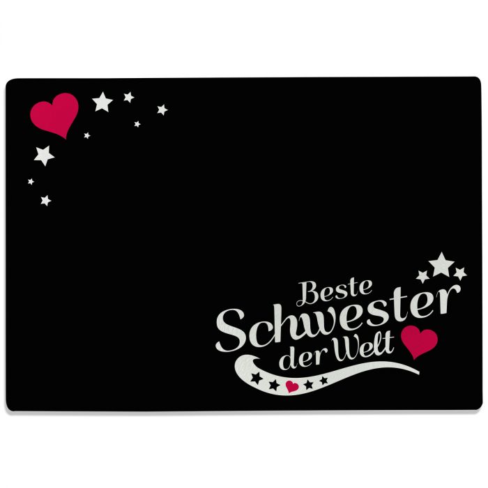 Glasschneidebrett Beste Schwester der Welt Motiv 7