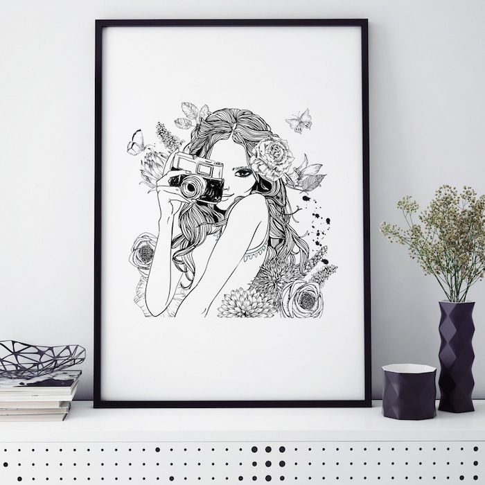 Poster Line Art Alice