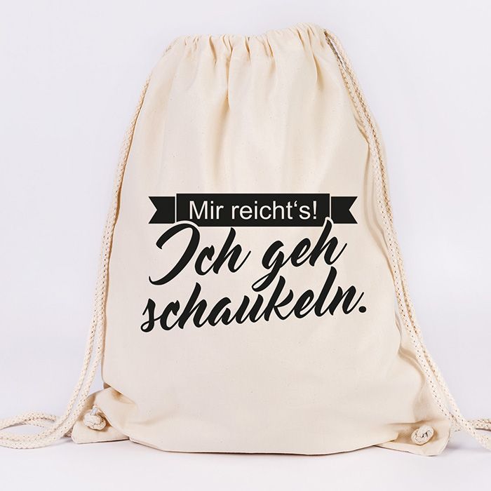 juniwords turnbeutel mir reichts ich geh schaukeln natur