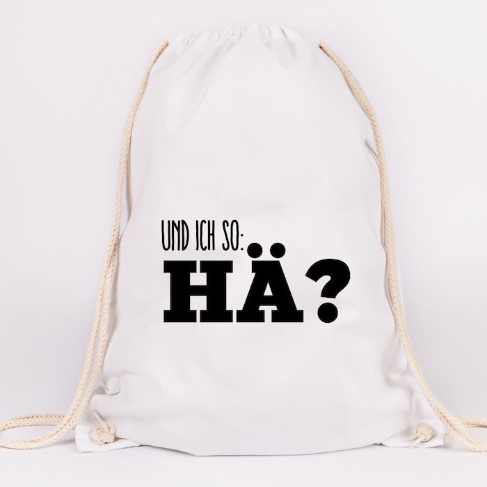 JUNIWORDS Turnbeutel Und ich so: HÄ?