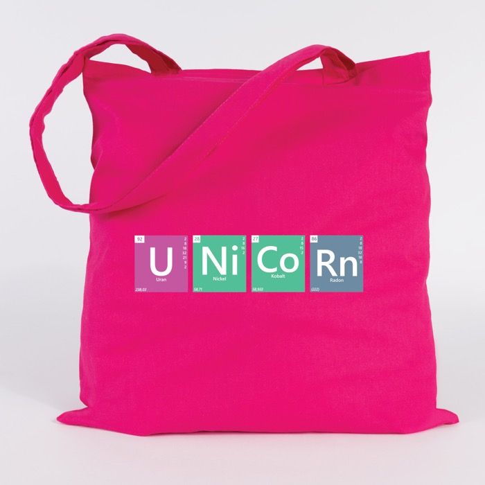 JUNIWORDS Jutebeutel Periodensystem Unicorn