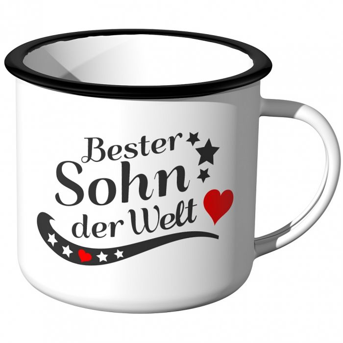 Emaille Tasse Bester Sohn der Welt