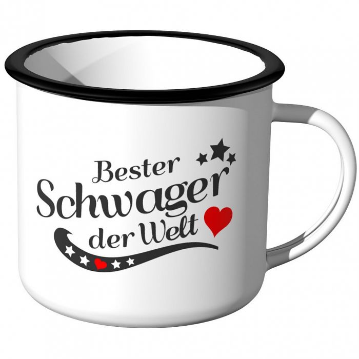 Emaille Tasse Bester Schwager der Welt