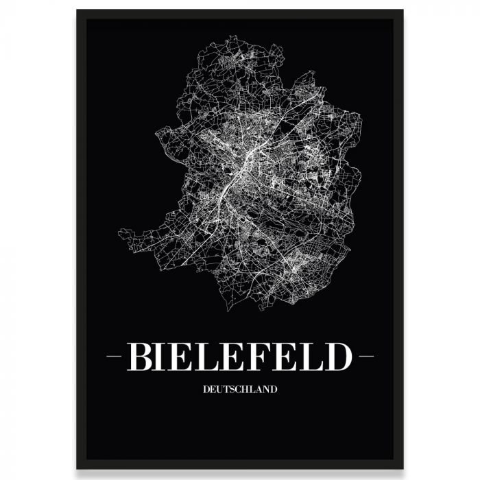 Bielefeld Straßennetz Poster
