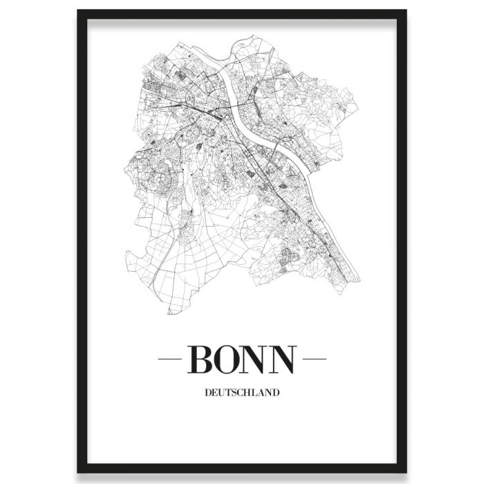 Poster Bonn Straßennetz