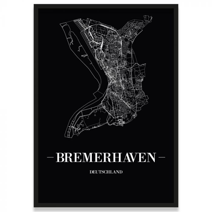 Poster Bremerhaven Straßennetz