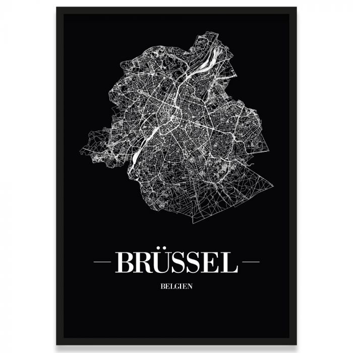 Poster Brüssel Straßennetz