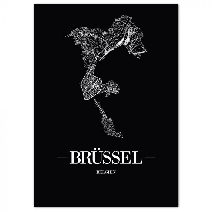 Stadt Brüssel mit Straßennetz
