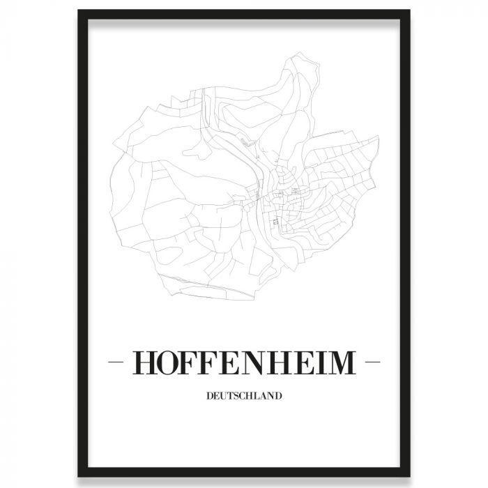 Poster Hoffenheim Straßennetz