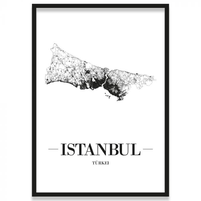 Poster Istanbul Straßennetz