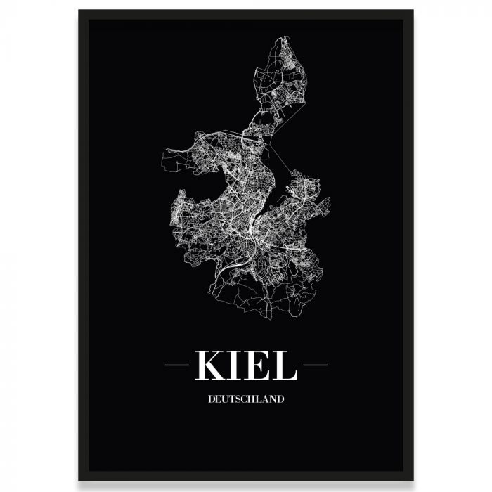 Poster Kiel Straßennetz