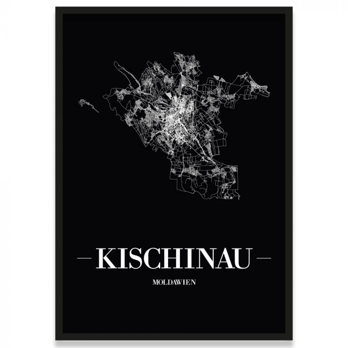 Poster Kischinau Stadtplan
