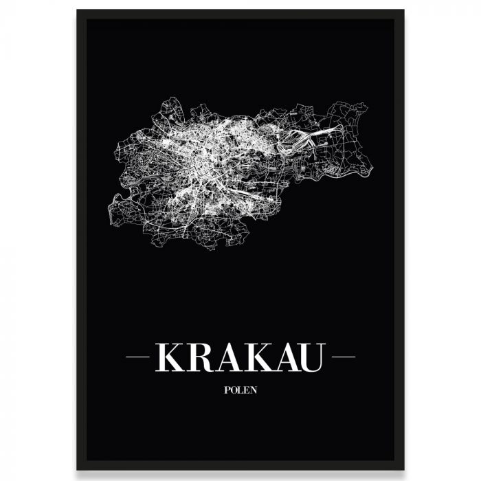 Krakau Poster mit Rahmen