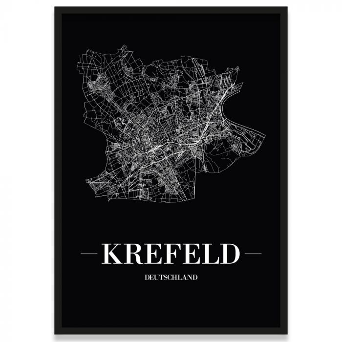 Krefeld Poster mit Rahmen