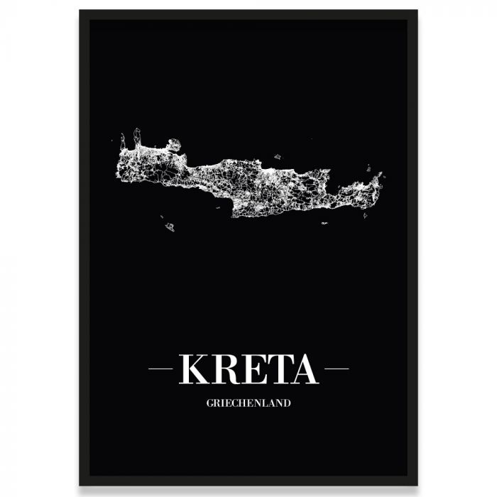 Kreta Poster Straßennetz