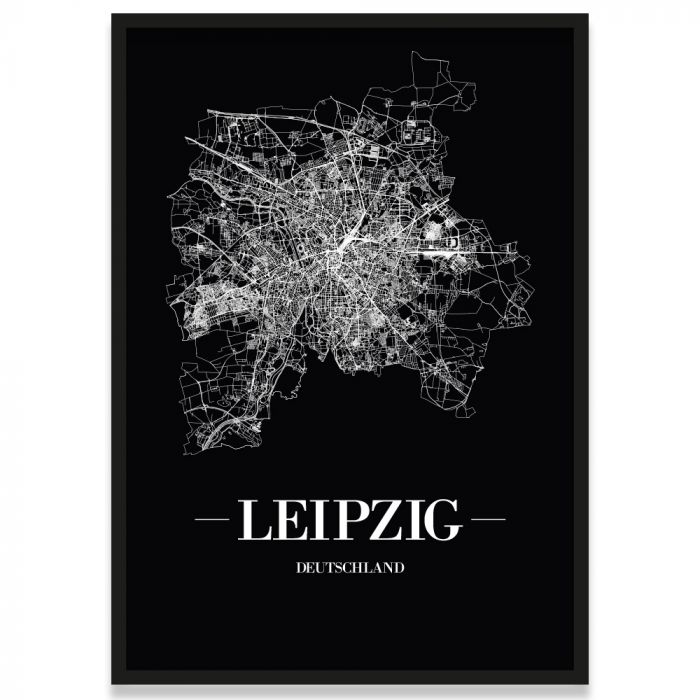 Poster Leipzig Straßenplan