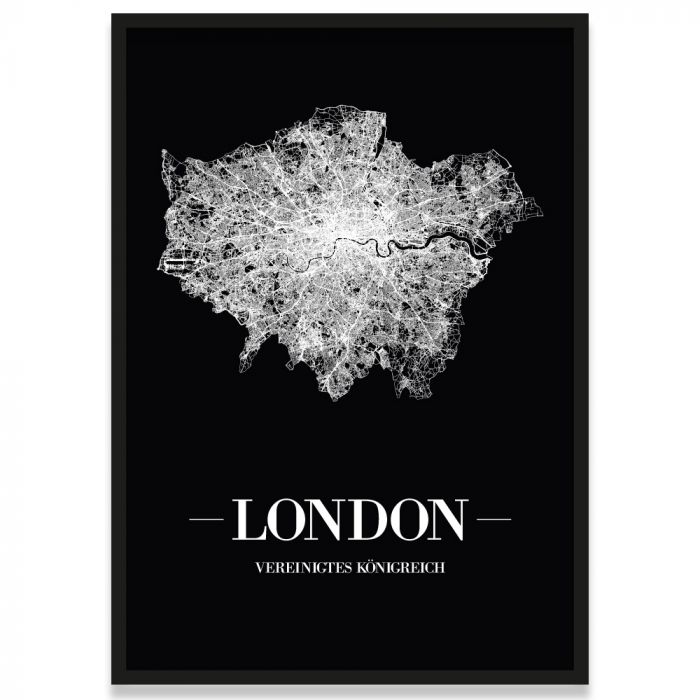 London Straßennetz Rahmen