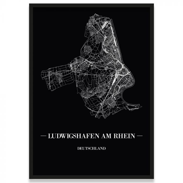 Poster Ludwigshafen am Rhein Stadtplan