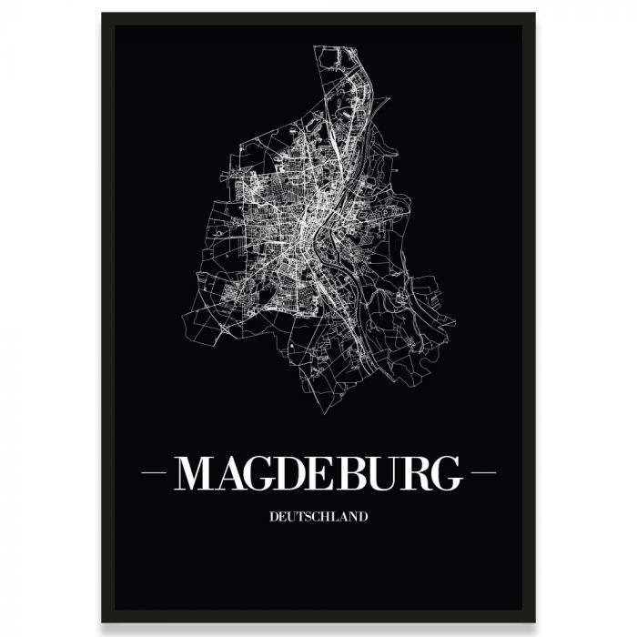 Poster Magdeburg Straßennetz