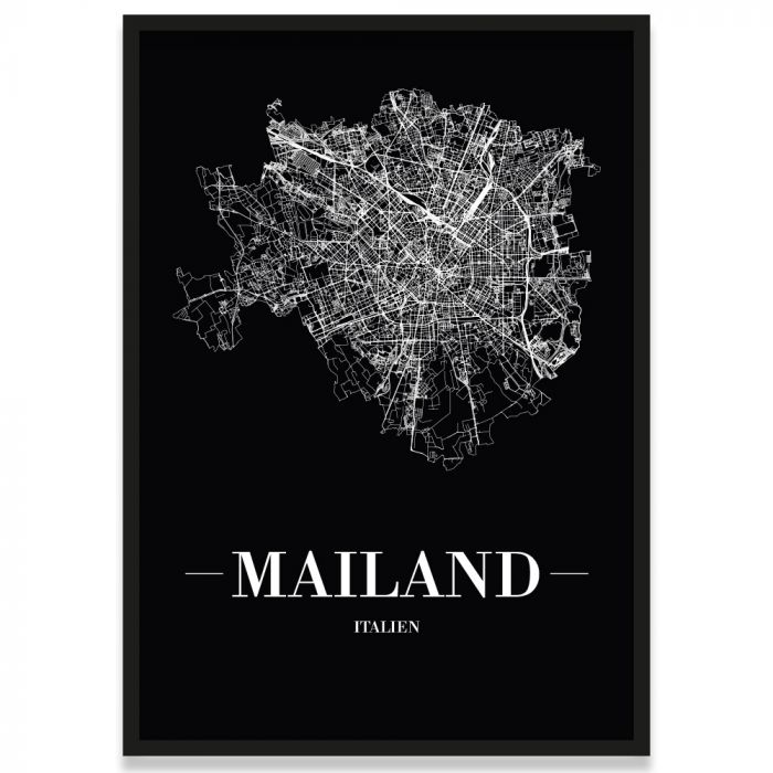 Mailand Poster mit Rahmen