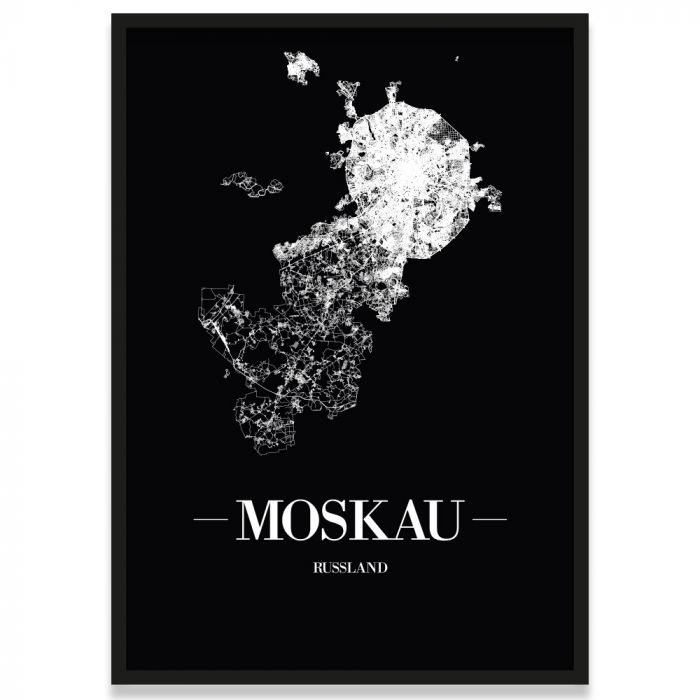 Moskau Bilderrahmen Stadtplan