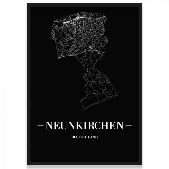 Stadtposter Neunkirchen mit Rahmen