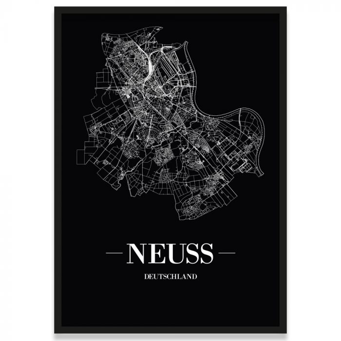 Poster Neuss mit Rahmen
