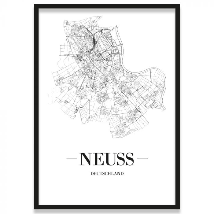 Stadtposter Neuss mit Bilderrahmen