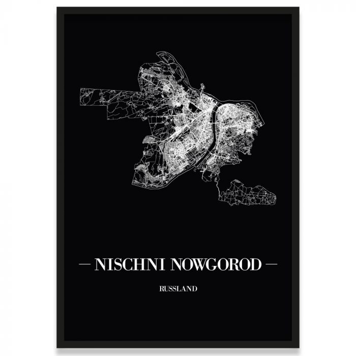 Stadtposter Nischni Nowgorod Bilderrahmen