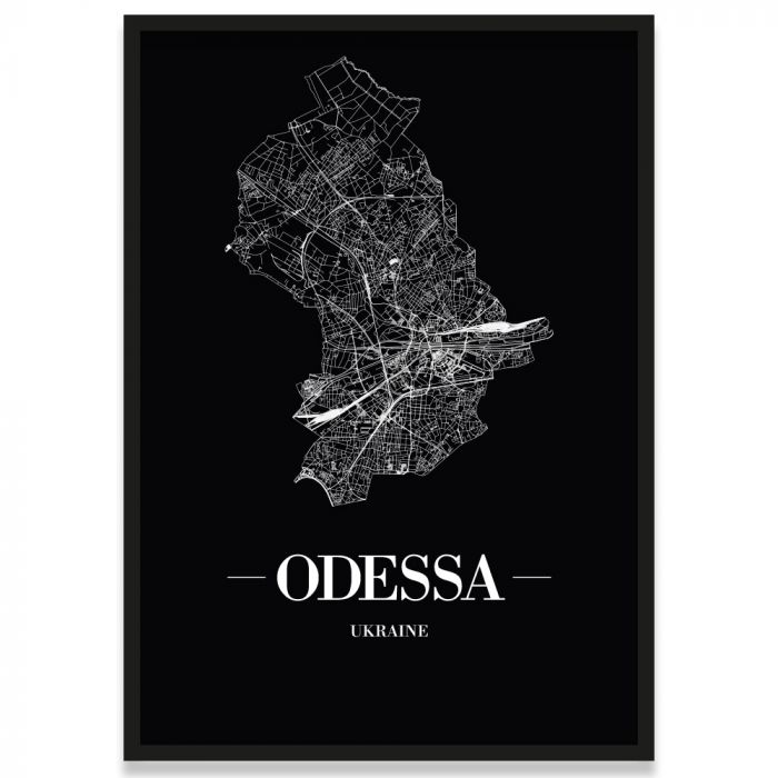 Odessa Stadtposter mit Rahmen