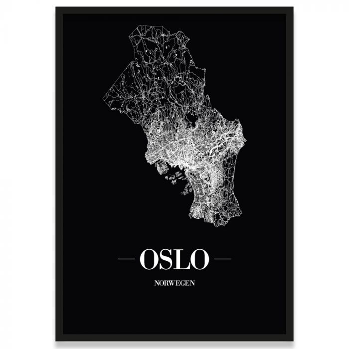 Stadtposter Oslo Rahmen