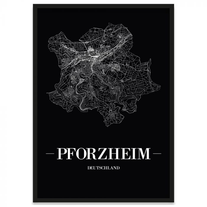 Pforzheim Poster mit Rahmen