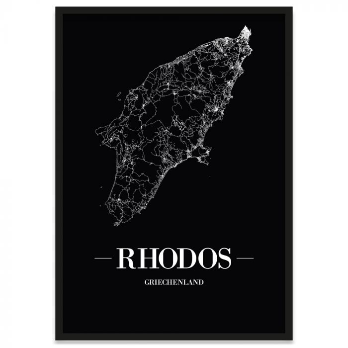 Stadtposter Rhodos Rahmen