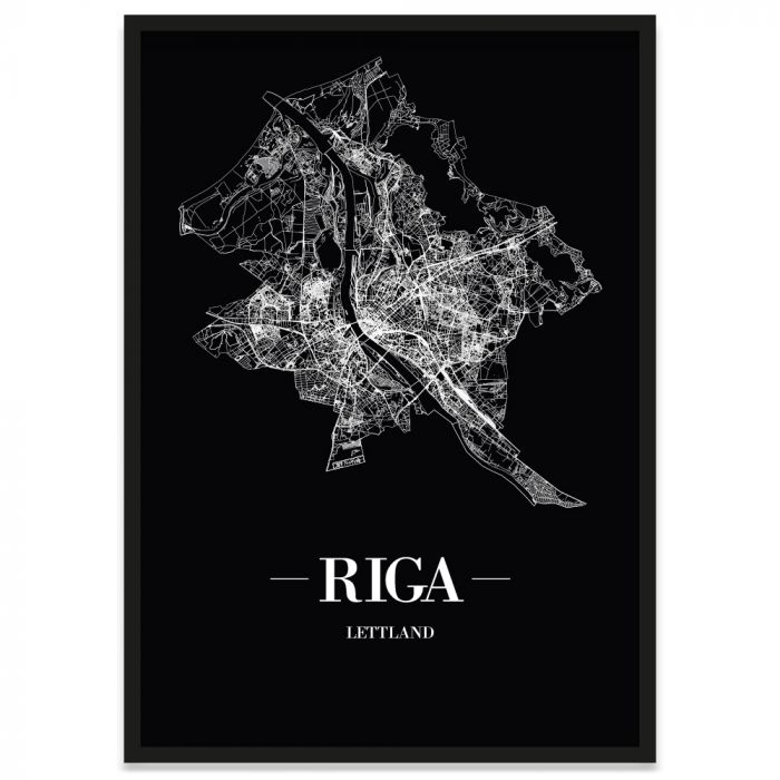 Stadtposter Riga Bilderrahmen