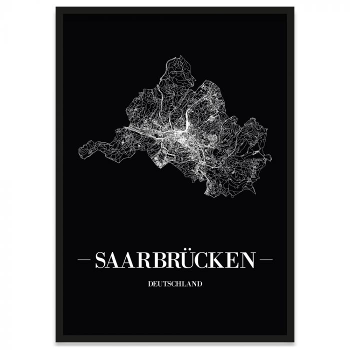 Saarbrücken Poster mit Rahmen