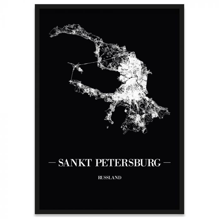 Sankt Petersburg Straßennetz  Poster