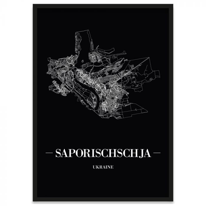 Stadtposter Saporischschja Rahmen