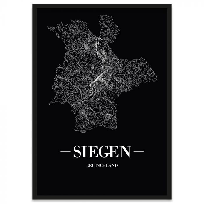 Siegen Bilderrrahmen Straßennetz