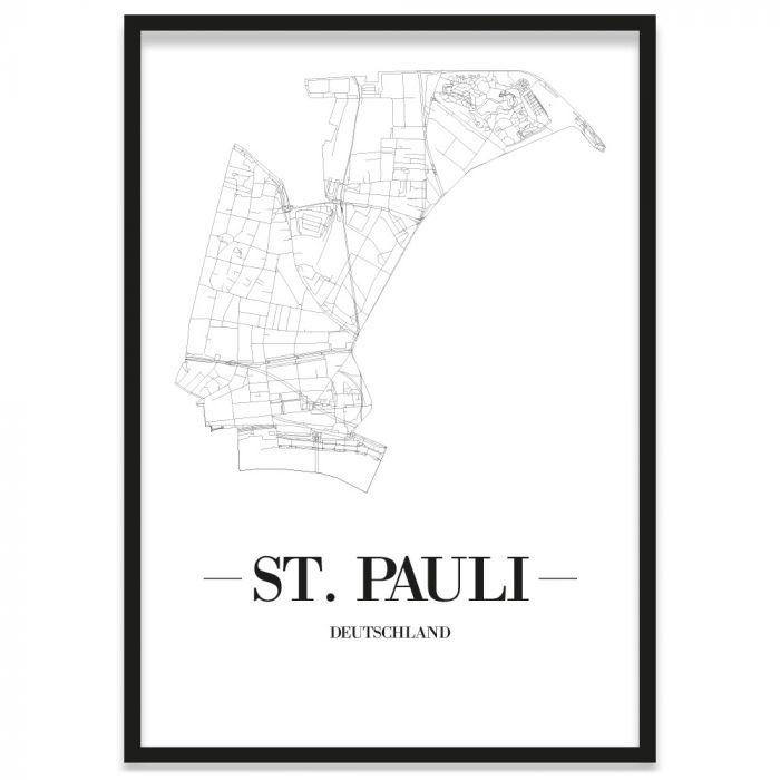 St. Pauli Poster gerahmt