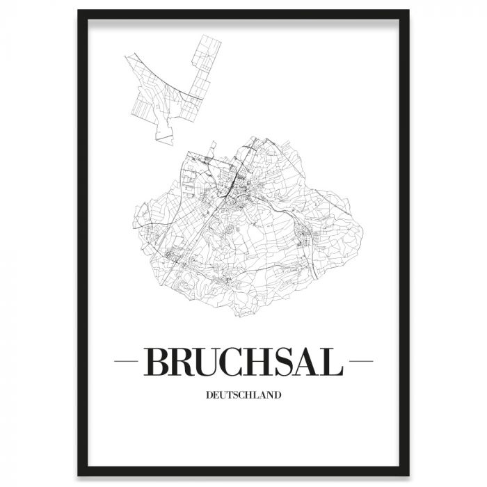 Stadtposter Bruchsal gerahmt