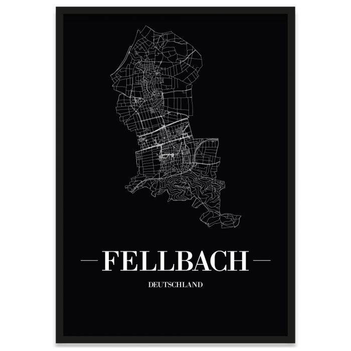 Stadtposter Fellbach mit Bilderrahmen