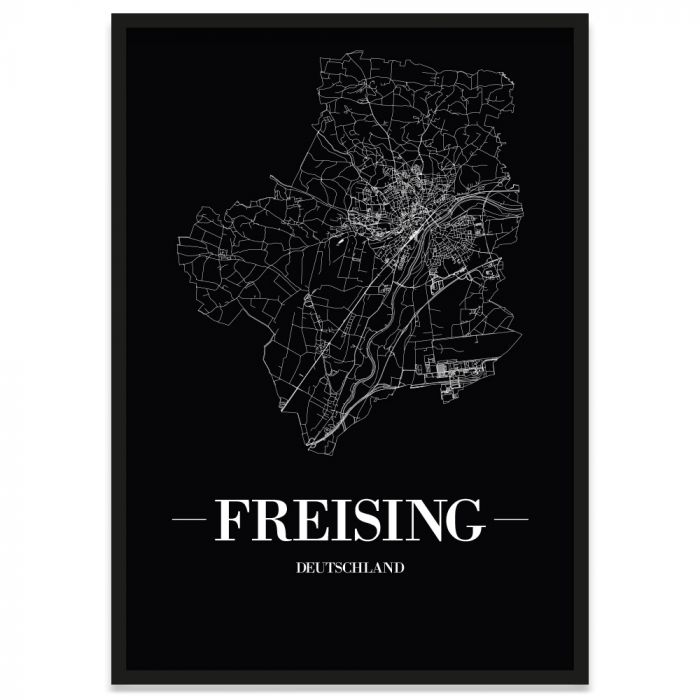 Stadt Freising Poster mit Rahmen