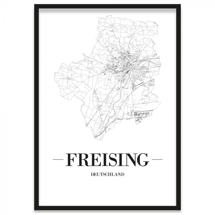 Stadtposter Freising Bilderrahmen