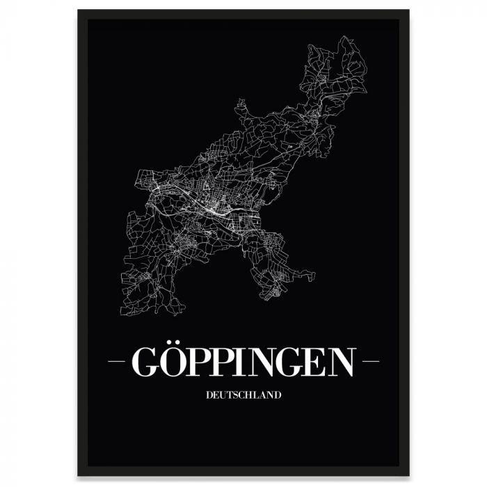 Stadt Göppingen Poster mit Stadtplan